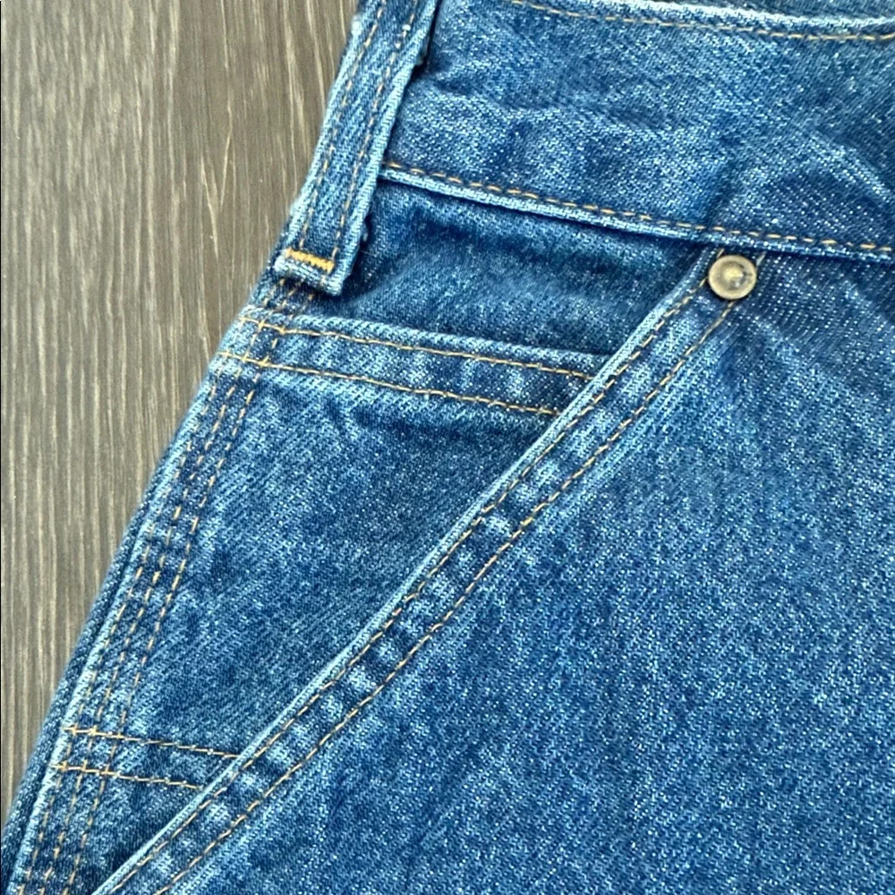 Carhartt Men's Relaxed Fit Blue Jeans double front heavyweight denim - Picture 4 of 11